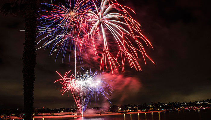 Fireworks in Newport Beach