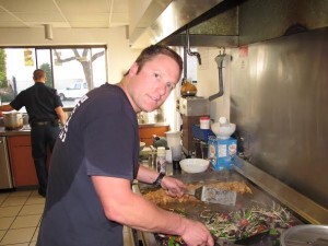 Mark Garman on the grill